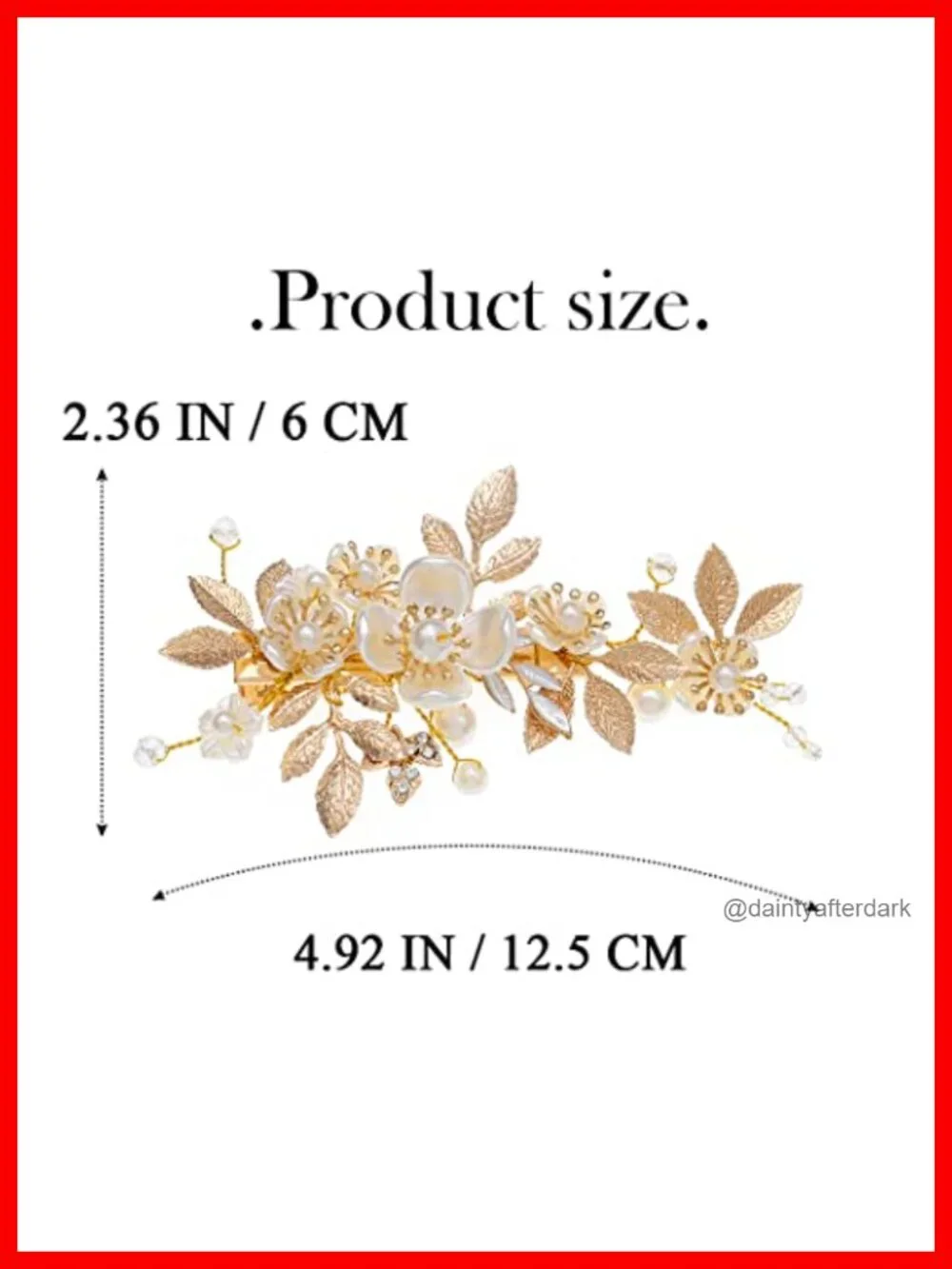 Gold Wedding Hair Clips Flower Barrettes Pearl Hair Accessories for Women